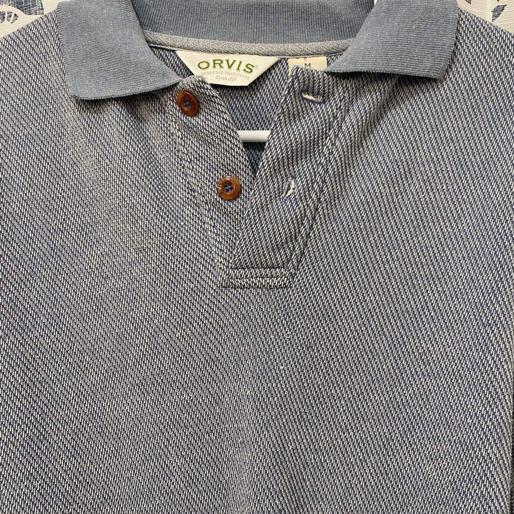Orvis Grandpacore Cottagecore Old Money Men's Pullover with Tan Elbow Patches - Picture 5 of 9